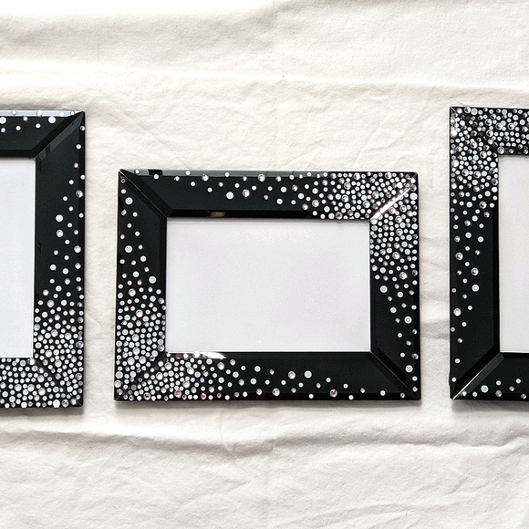 Crystalized Glass Picture Frames (Set of 3) - Picture 1 of 7